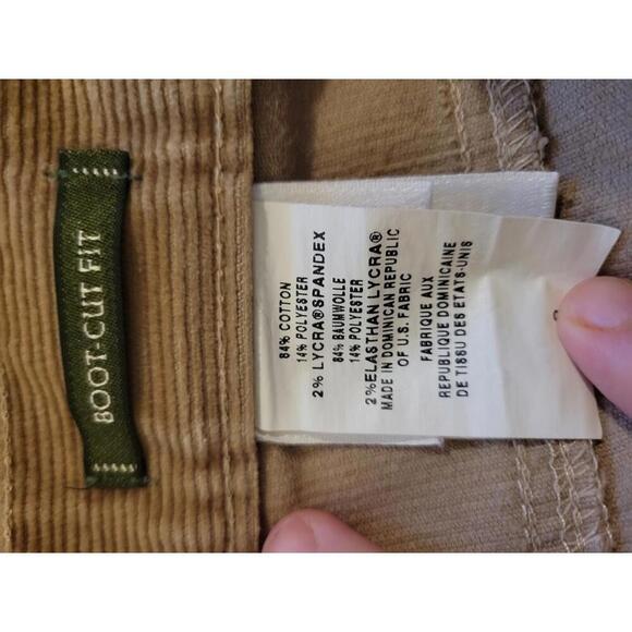 Eddie Bauer size 8 tan boot cut fit corduroy pants - Picture 4 of 5